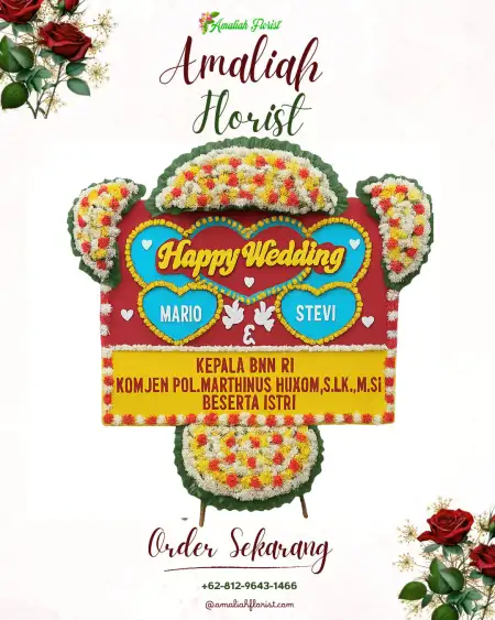 Papan Bunga Pernikahan Glonggong